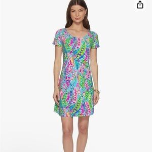 Lilly Pulitzer Tammy Dress in Catch A Wave Short Sleeve Womens Size Small